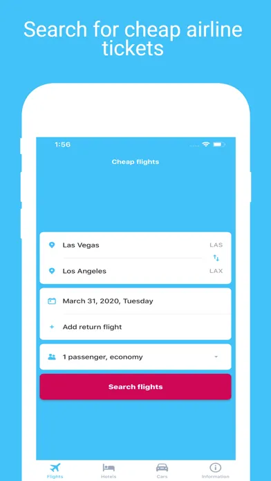 Capturas de tela do Cheap flights, hotels & car