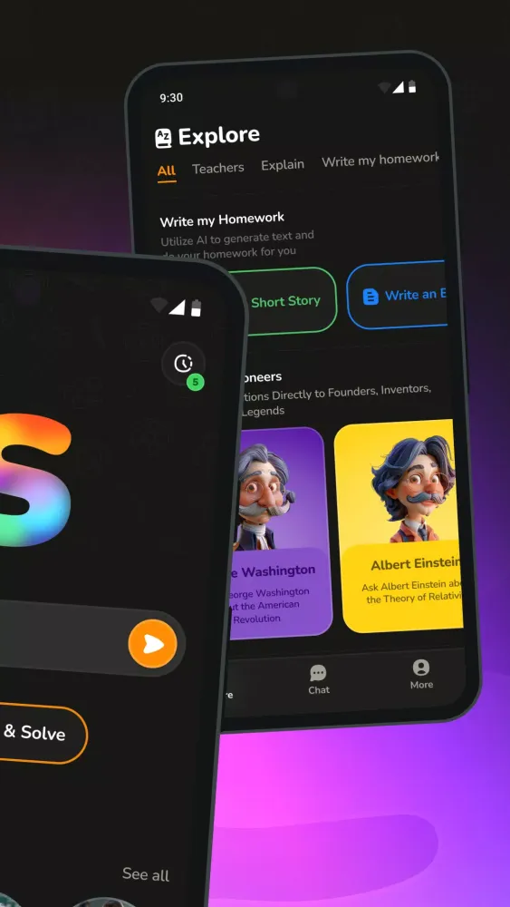 Studi: AI Homework Assistant Screenshots