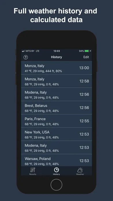 Air Density & Altitude: AirLab स्क्रीनशॉट
