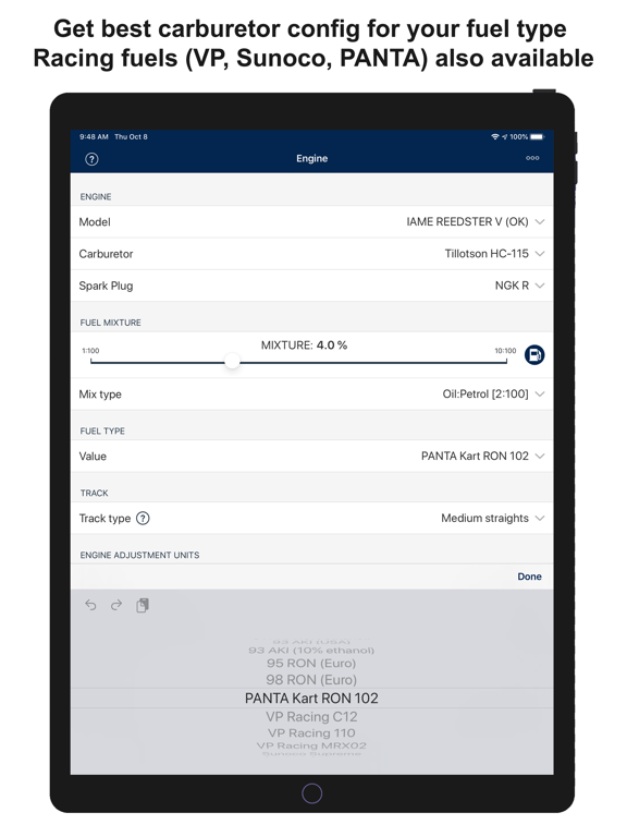 تصاویر Jetting IAME OK OK-Junior Kart iPad 