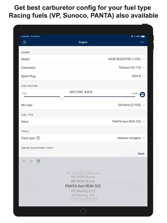 Jetting IAME OK OK-Junior Kart iPad 應用截圖