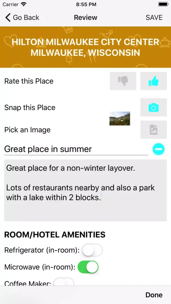 Capturas de tela do iCrew Hotels