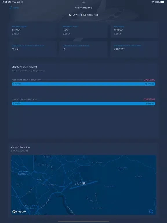 Tangkapan skrin Polar Digital Aircraft iPad 