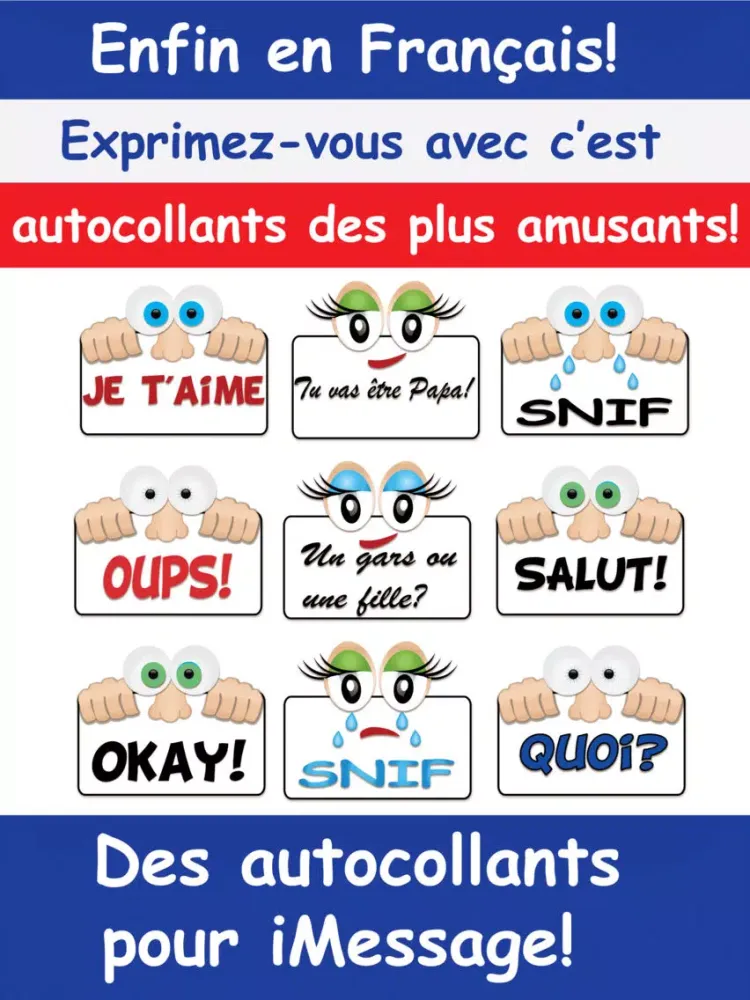 Screenshot di Autocollants pour iMessage en français iPad 