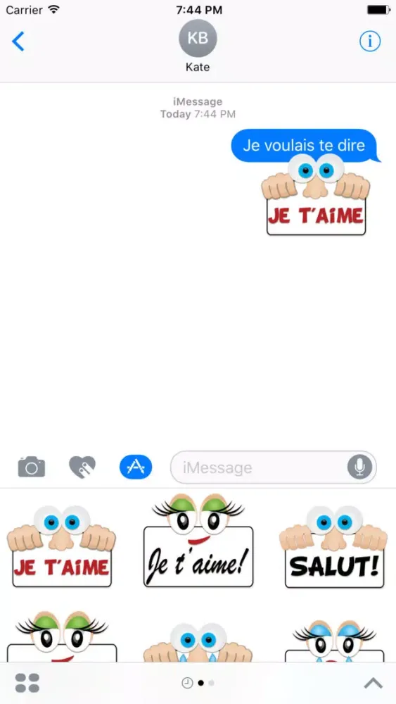 Screenshot di Autocollants pour iMessage en français
