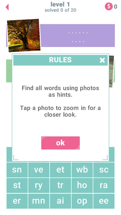 ภาพหน้าจอของ 2 Clues: Words and Syllables