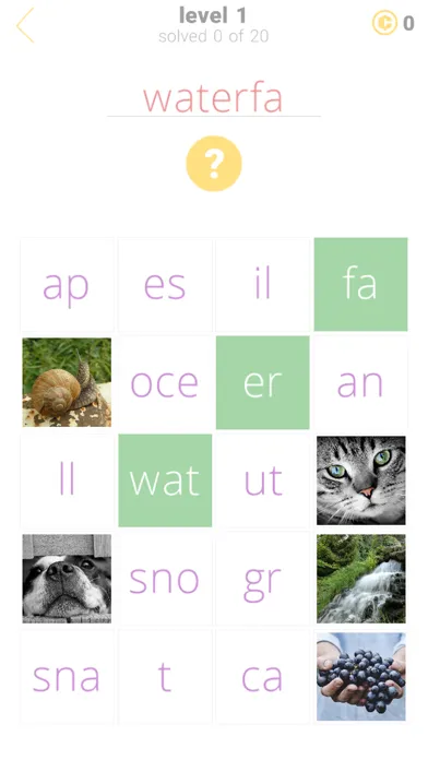 Capturas de pantalla de 1 Clue: Words and Syllables