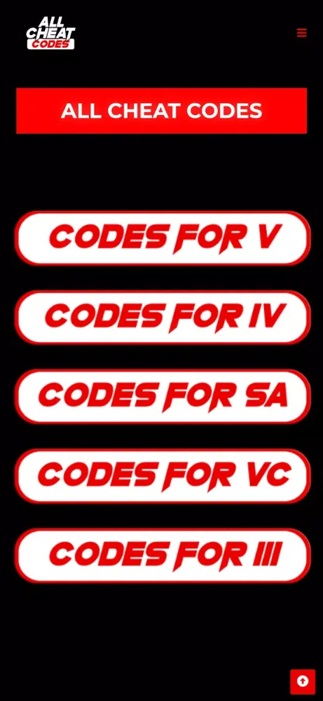 Скриншоты All Cheat Codes