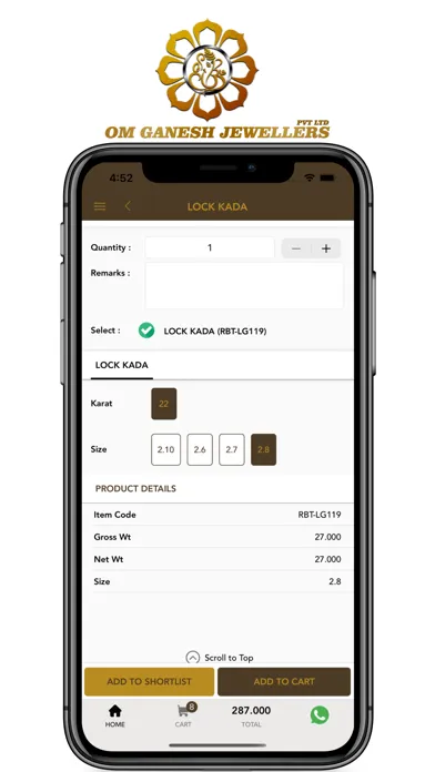Om Ganesh Jewellers App スクリーンショット