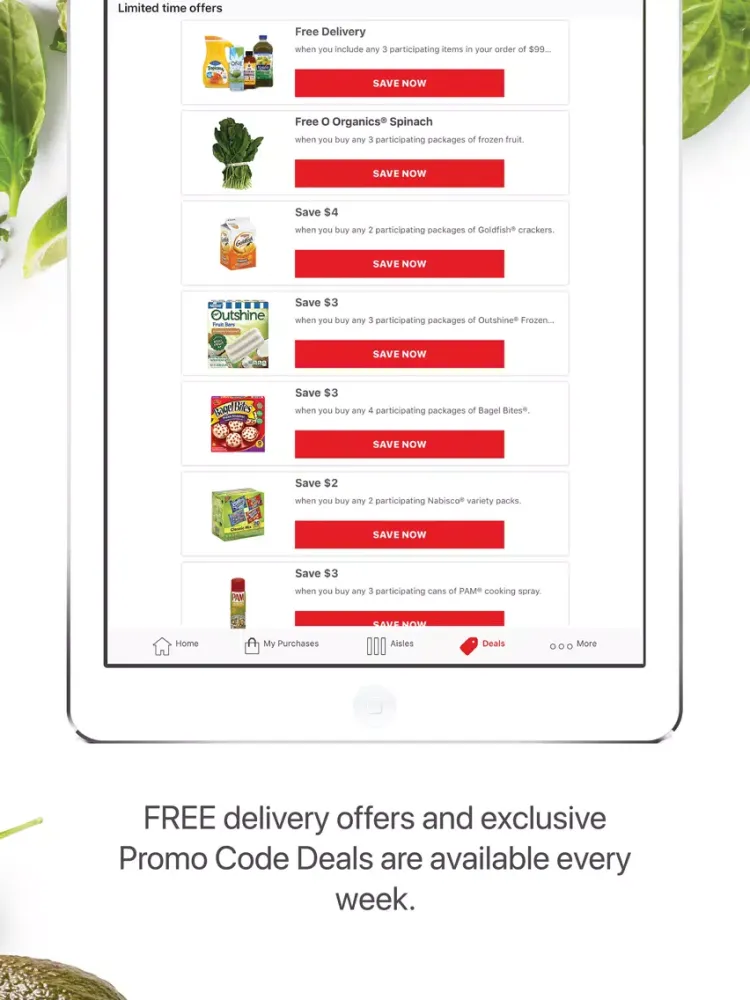 Capturas de tela do Jewel-Osco Delivery & Pick Up iPad 