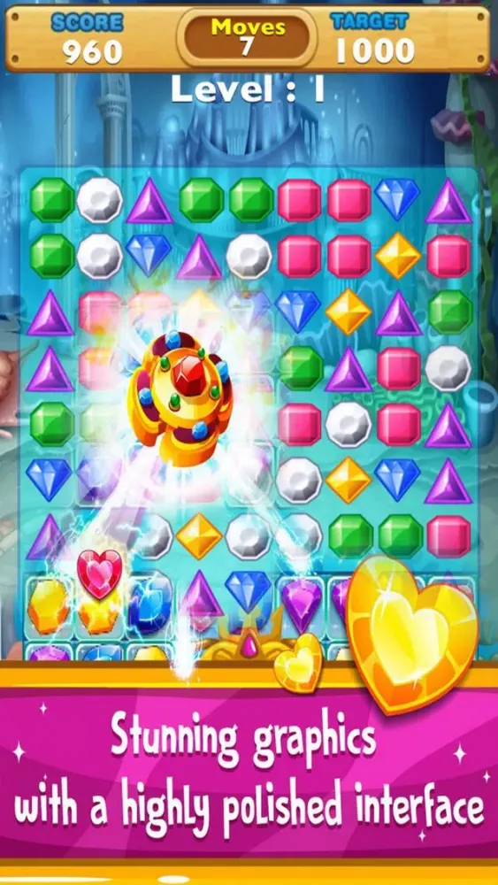 Jewels Classci Deluxe: Match3 Mania スクリーンショット