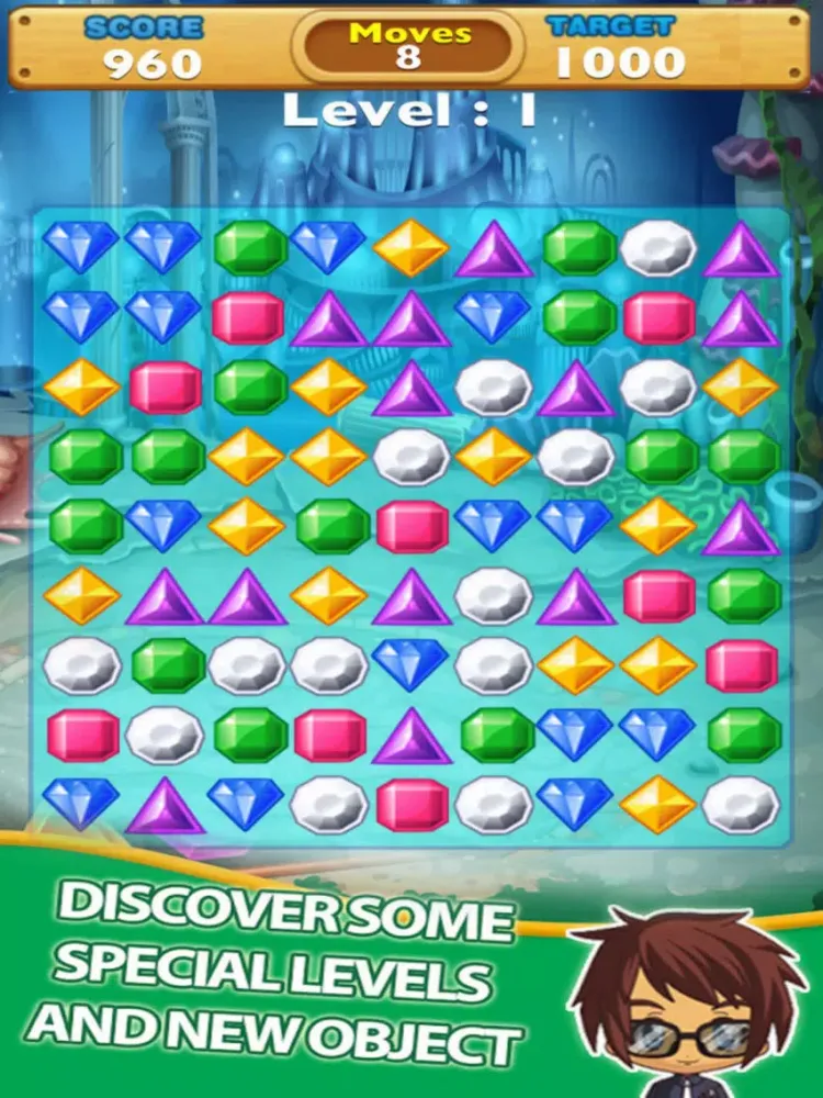 Jewels Star Island: Deluxe Pro iPad Screenshots