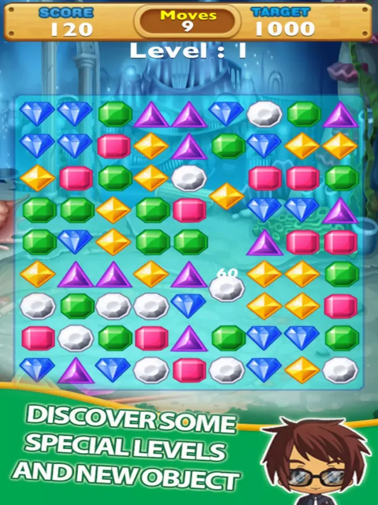 Jewels Star Island: Deluxe Pro iPad Screenshots