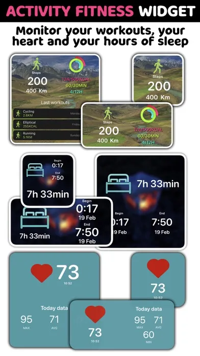 Activity Fitness Widgets Screenshots