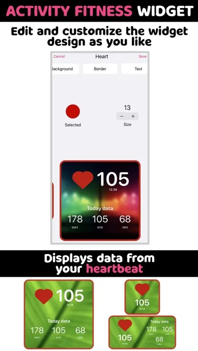 Activity Fitness Widgets Screenshots