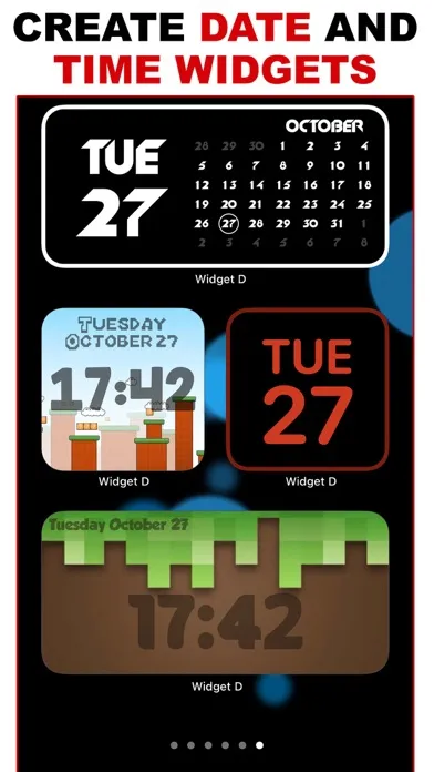Скриншоты Widget D : Date Time Widgets