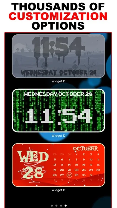Скриншоты Widget D : Date Time Widgets