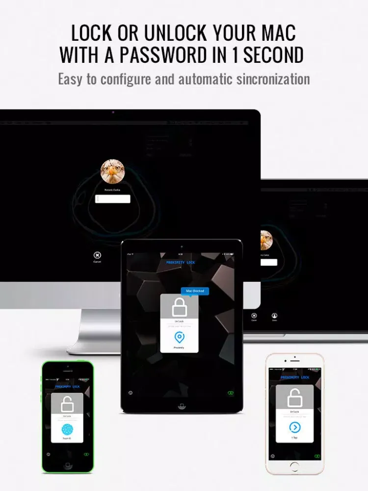 Proximity Lock : Unlock or lock your Mac with password with Proximity or TouchID iPad  スクリーンショット