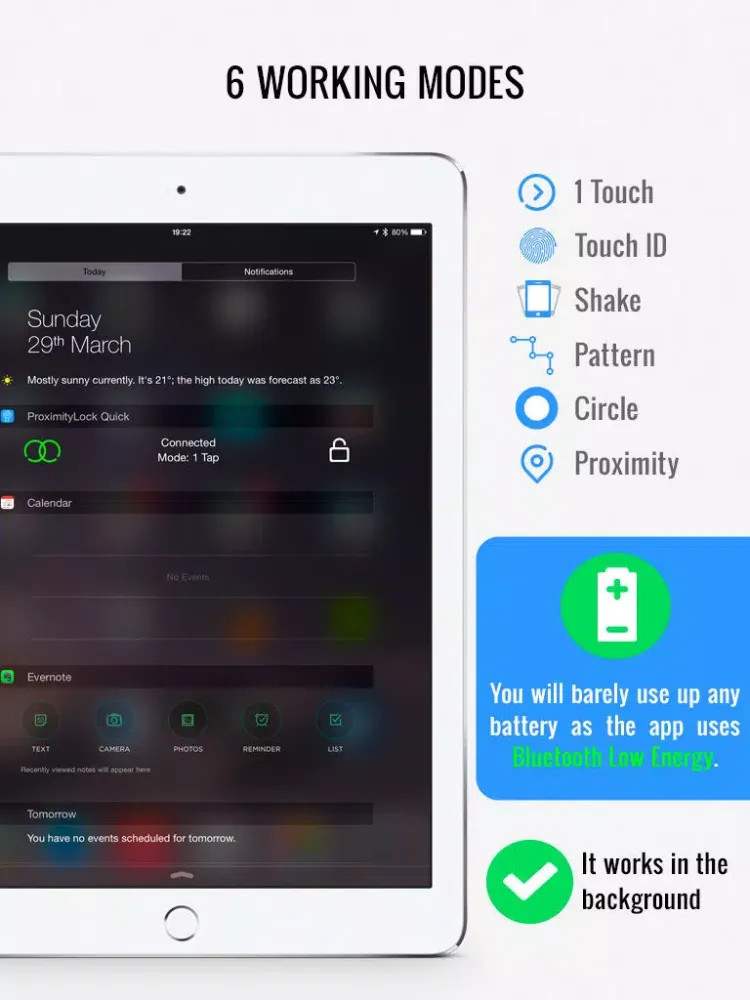 Proximity Lock : Unlock or lock your Mac with password with Proximity or TouchID iPad  スクリーンショット