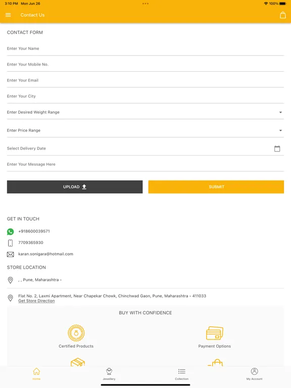 Dilip Sonigara Jewellers iPad  스크린샷
