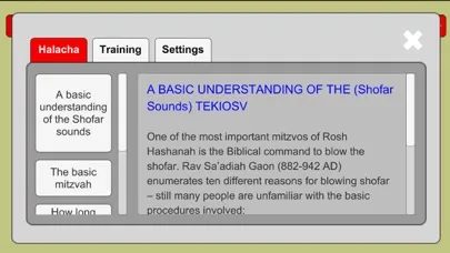 Screenshot di Shofar Trainer 1-2-3