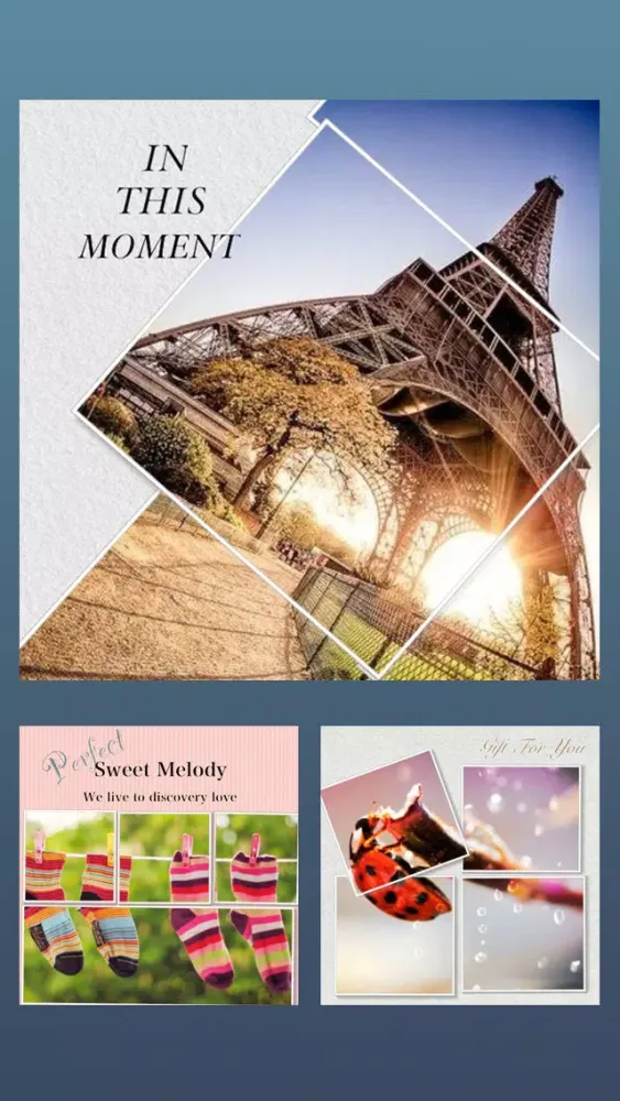 Slice Collage Lite- Slice photo to create square reverse photo collage and share to social network Screenshots