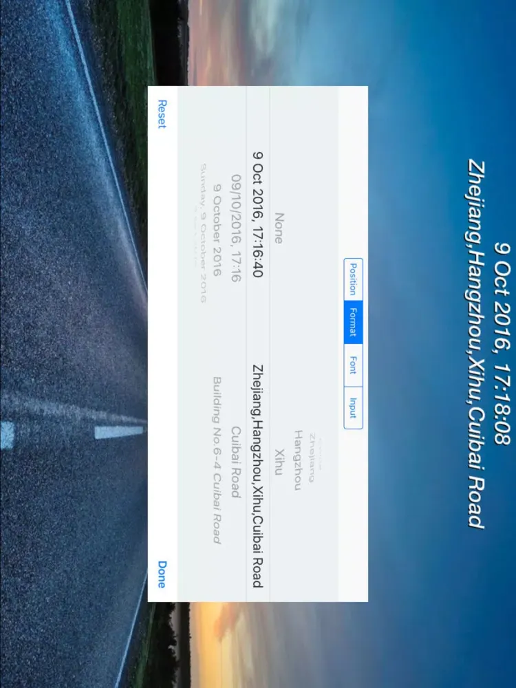 Tangkapan skrin Timestamp Camera HD with GPS Address Location iPad 