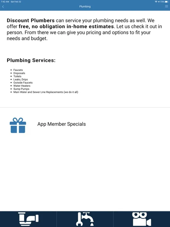 Discount Plumbers iPad  স্ক্রিনশট