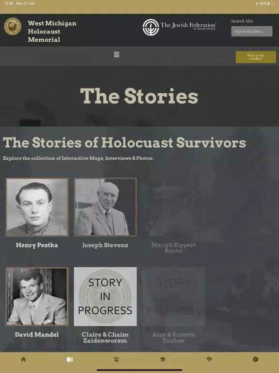 Screenshot di West Mich Holocaust Memorial iPad 
