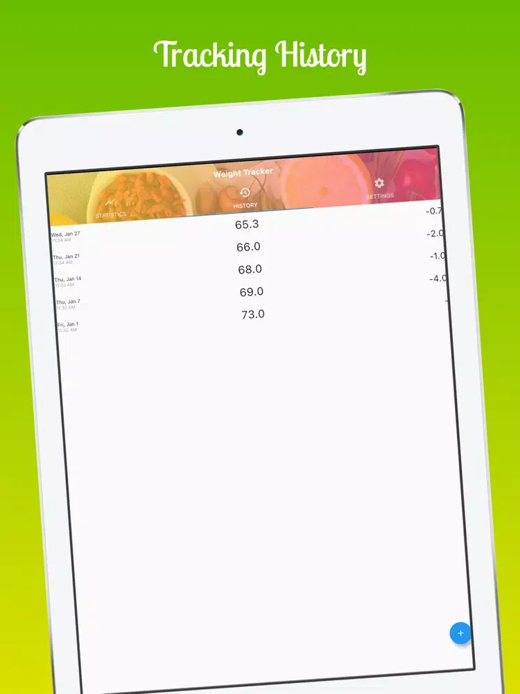 Easy Weight Tracker - JFMobile iPad  スクリーンショット