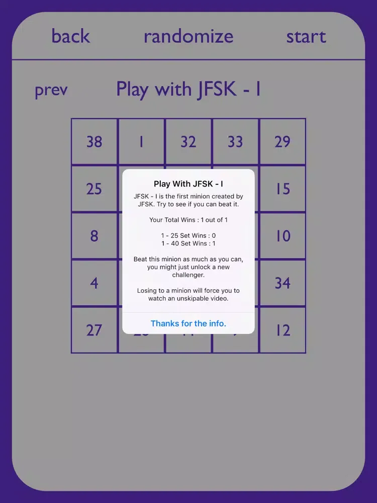 Quick Bingo - JFSK's Minions iPad  スクリーンショット