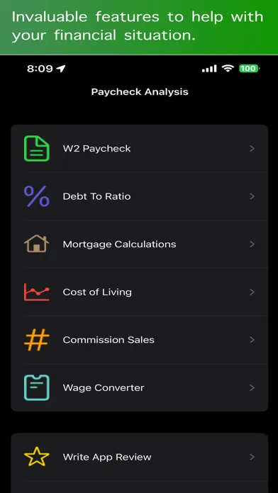 Ảnh chụp màn hình của Paycheck Analysis - W2 1099