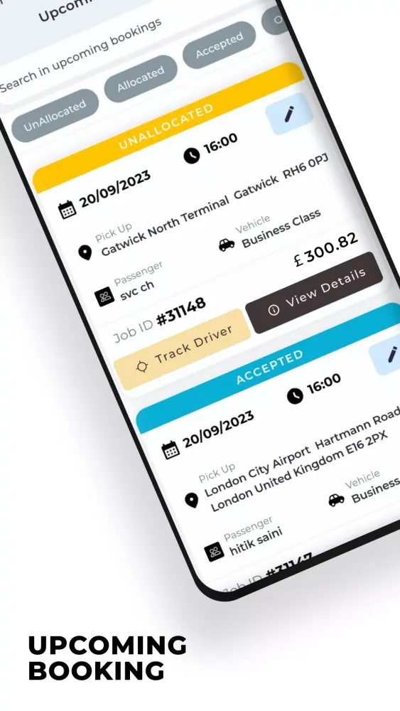 Ảnh chụp màn hình của JG Chauffeur