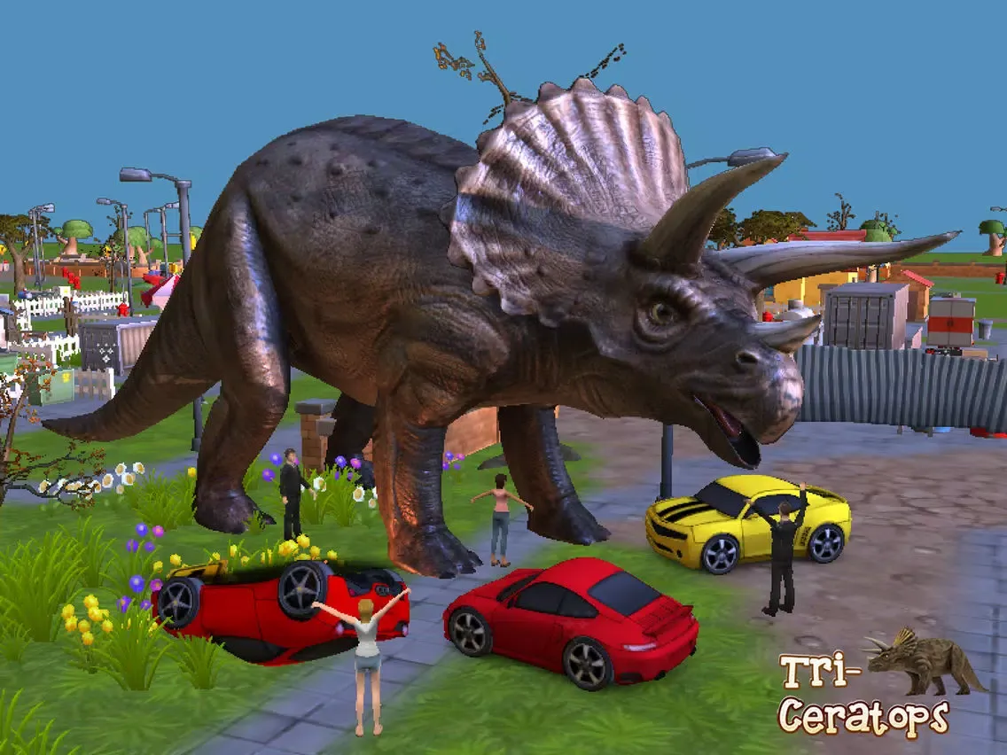 Capturas de tela do Triceratops Rampage Simulator Pro iPad 