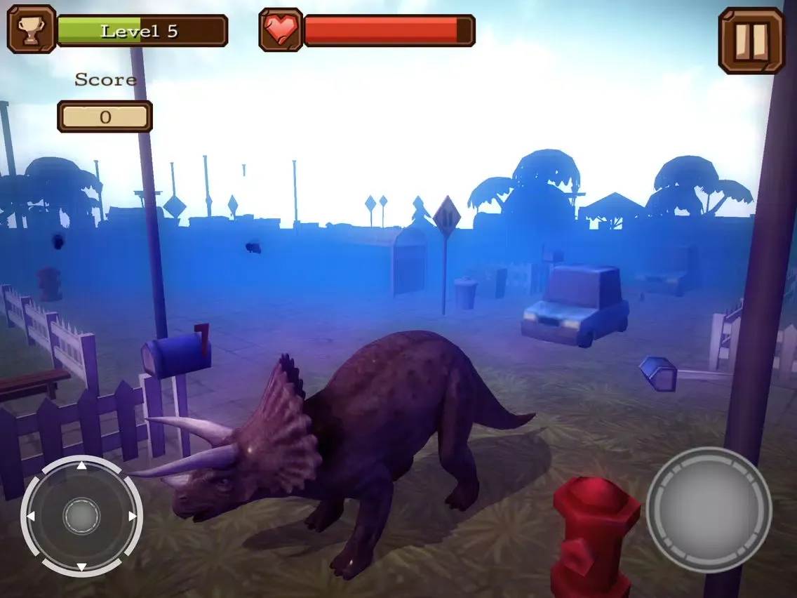 Capturas de tela do Triceratops Rampage Simulator Pro iPad 