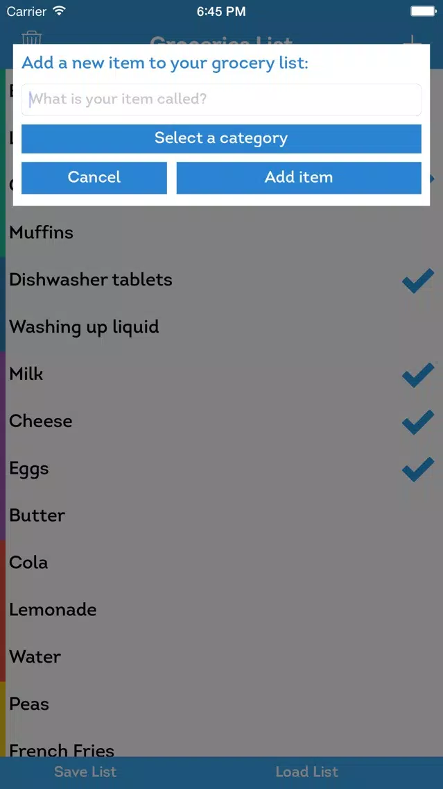 Groceries List Ekran Görüntüleri