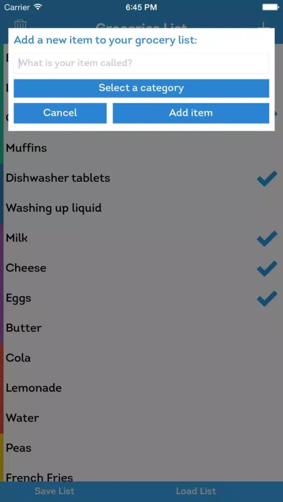 Groceries List 스크린샷