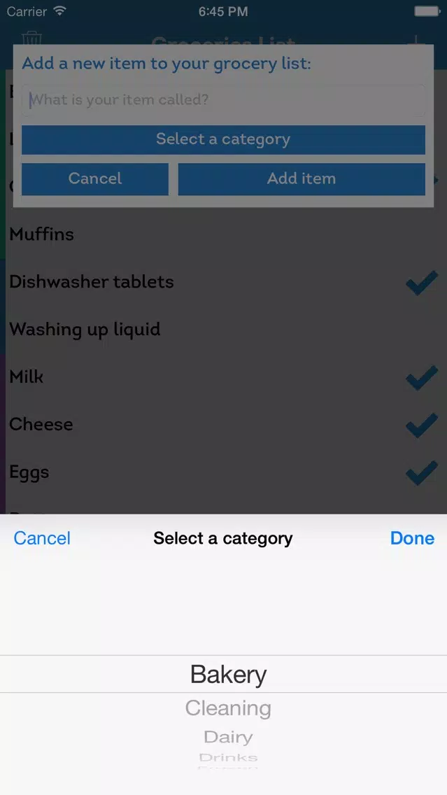 Groceries List Ekran Görüntüleri