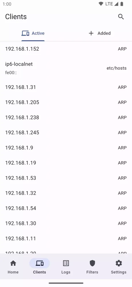 Capturas de tela do AdGuard Home Manager