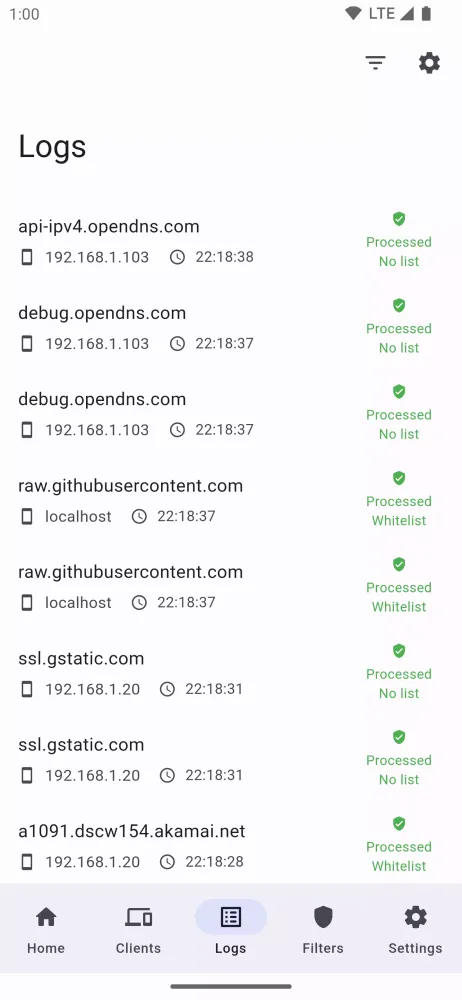 Capturas de tela do AdGuard Home Manager