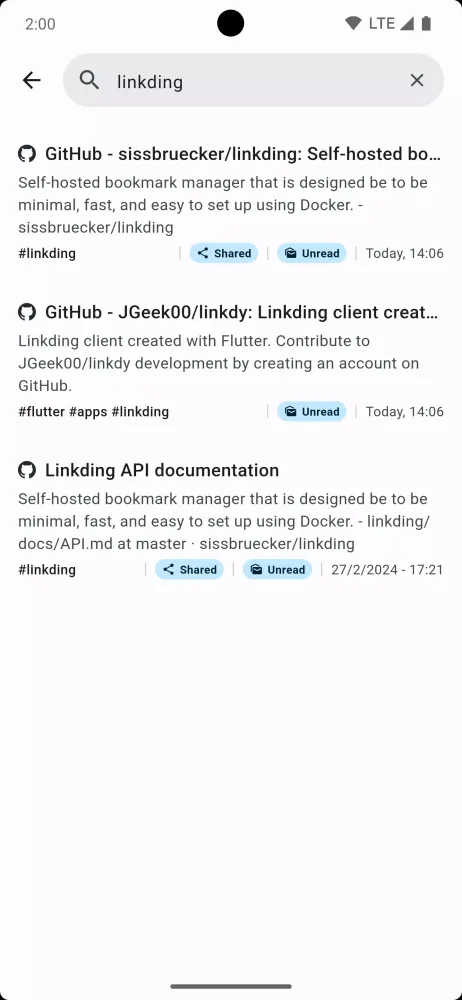 Скриншоты Linkdy