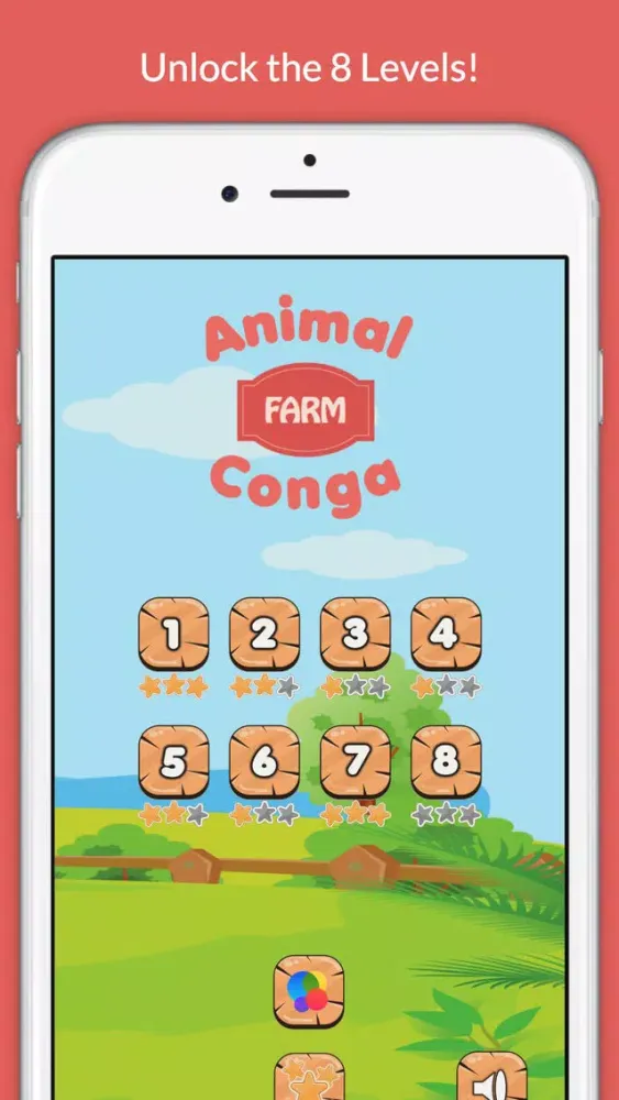 Ảnh chụp màn hình của Animal Conga: Farm - Listen and repeat animal sounds in Animal Kingdom