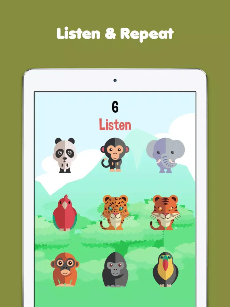 Animal Conga: Jungle - Listen and repeat animal sounds in Animal Kingdom iPad Screenshots