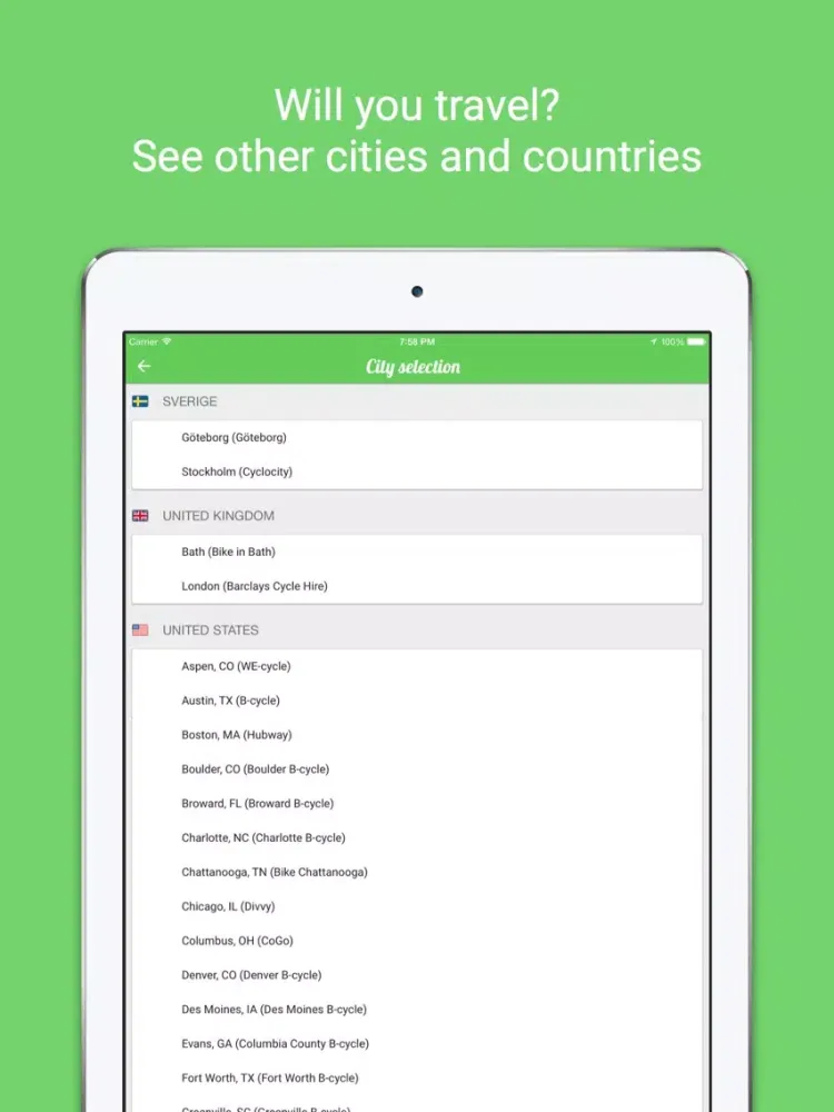 Zrzuty ekranu Born 2 Bike FREE - Check bicycle rental services, workshops and guided tours in your city iPad 