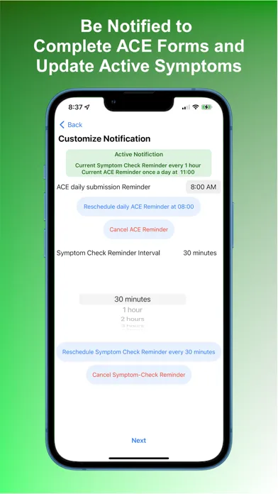 ClockConcussion: Log Symptoms应用截图