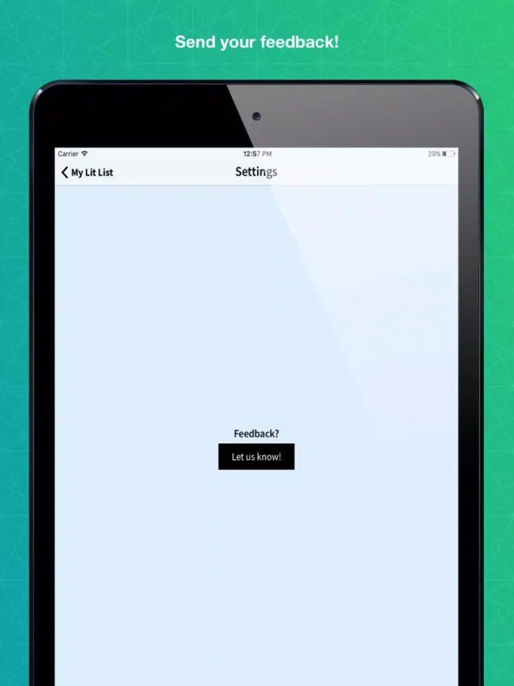 The Lit List iPad 應用截圖