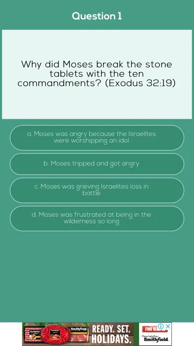 Captures d'écran de The Bible Exam