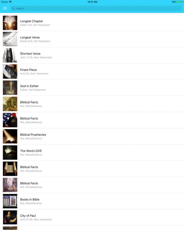 تصاویر The Holy Bible Facts iPad 