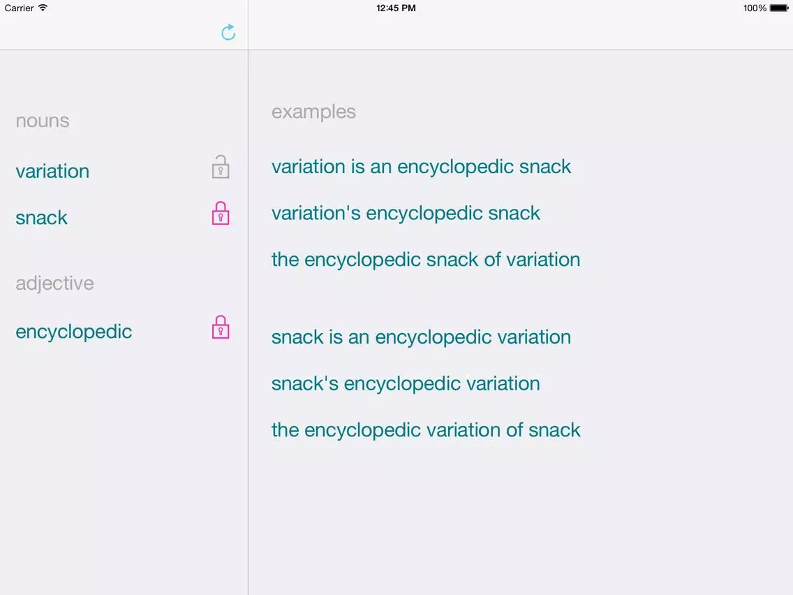 Metaphor Generator iPad  سکرین شاٹس