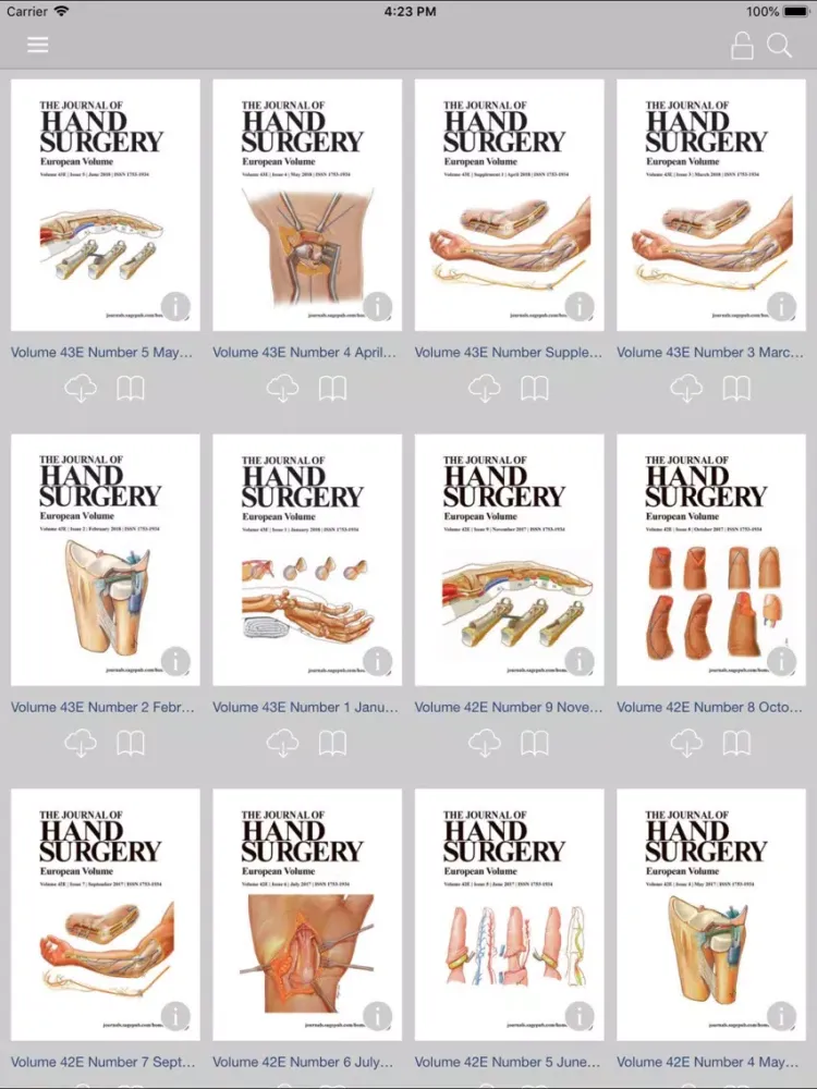 Capturas de pantalla de Journal of Hand Surgery (E) iPad 